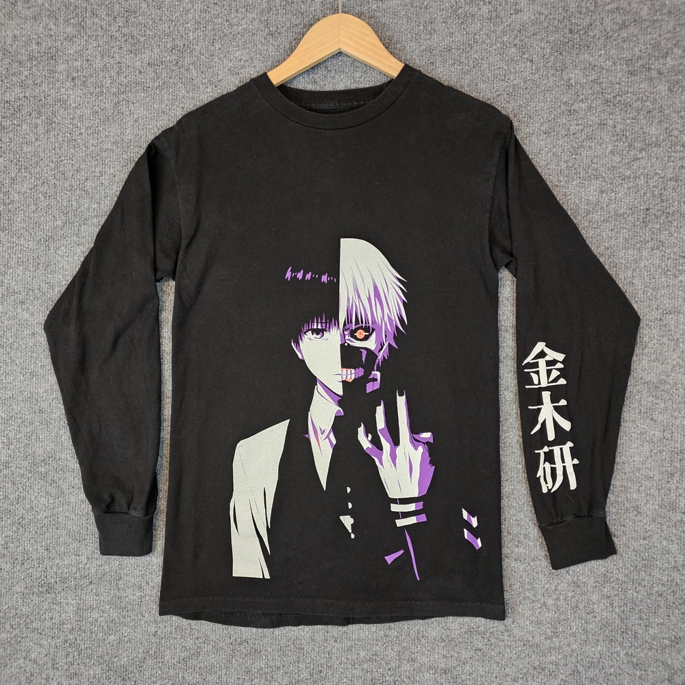 Unisex- Tokyo Ghoul Ken Kaneki Split Face Long Sleeve T-Shirt‎